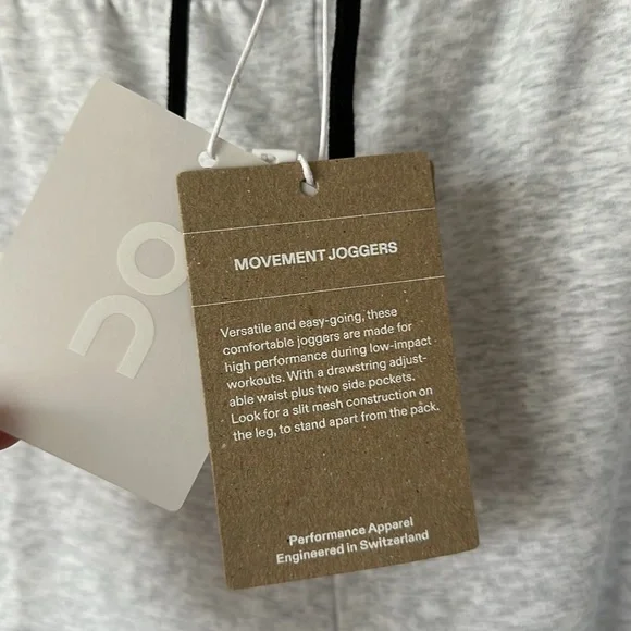 NWT On cloud womens XL movement joggers gray black stripe running - Picture 5 of 8